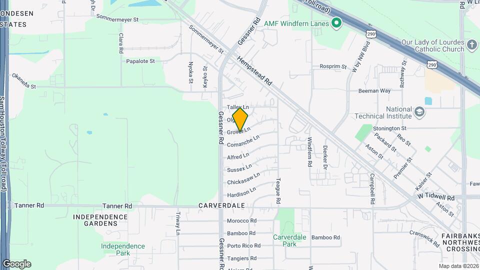 10123 Grover Ln Map and Location Details