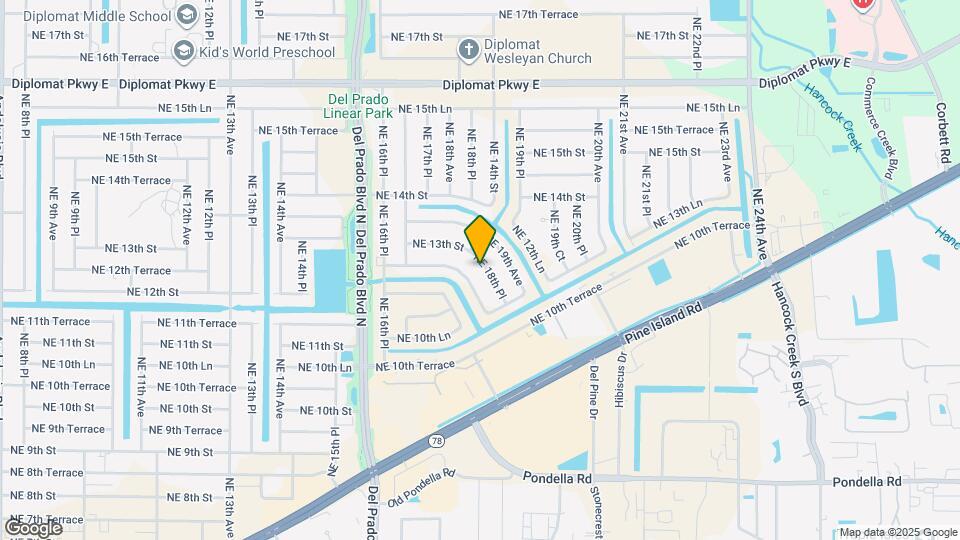 1218 NE 18th Pl Map and Location Details