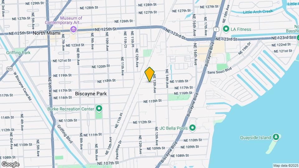 1252 NE 117th Ter, Unit A2 Mapa y Detalles de la Ubicación