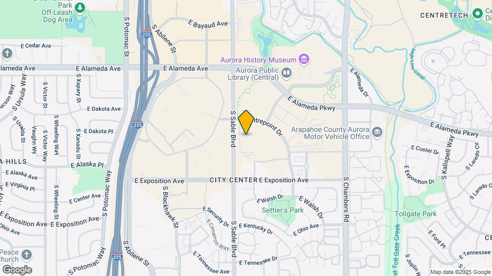 Aurora Metro Center Map and Location Details