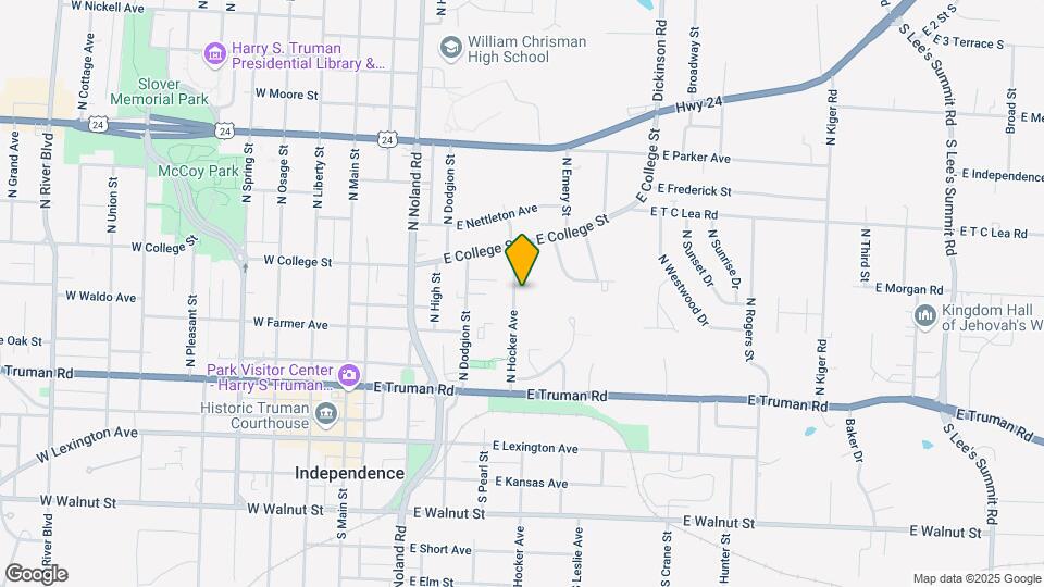611 N Hocker Ave Map and Location Details