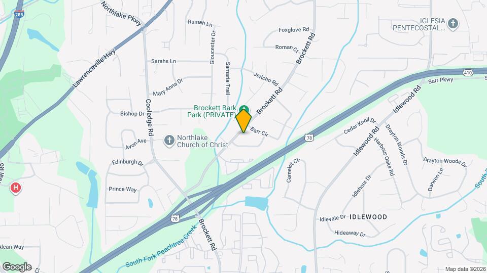 1605 Brockett Rd Map and Location Details