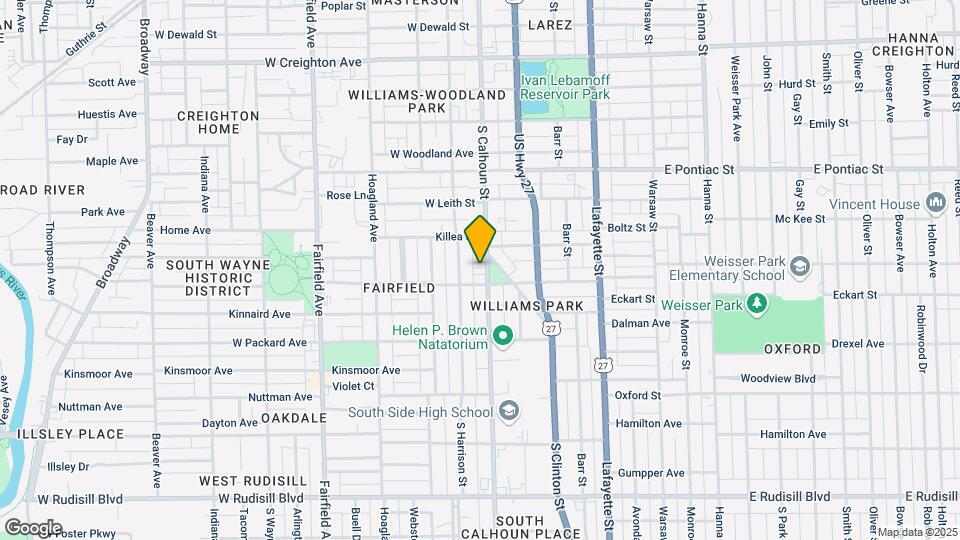 3020 S Calhoun St Mapa y Detalles de la Ubicación