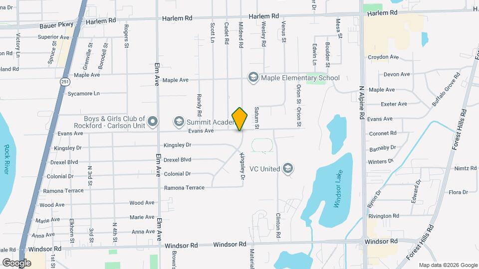 1425 Evans Ave Map and Location Details