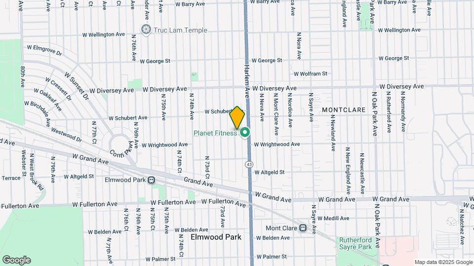 7224 W Wrightwood Ave Map and Location Details