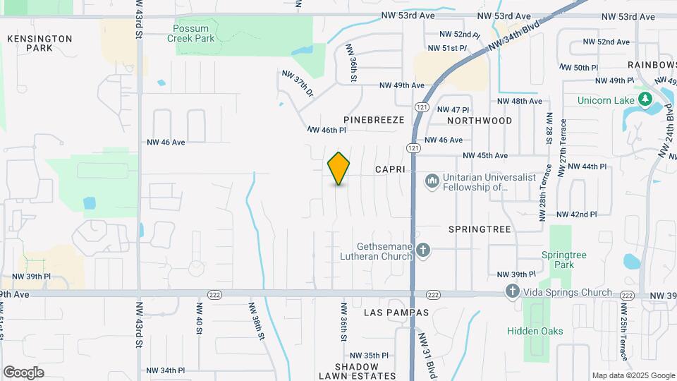 4343 NW 36th Terrace Map and Location Details