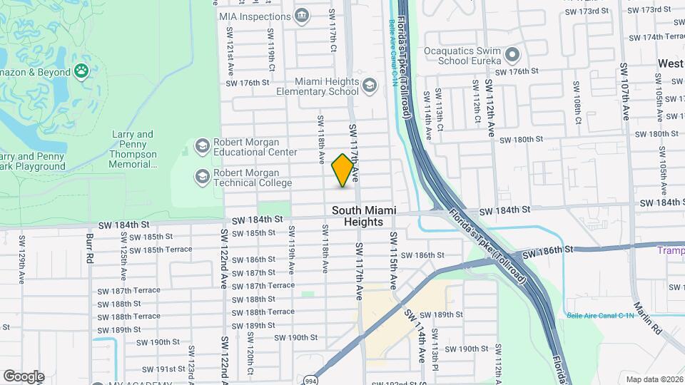 11740 SW 182nd Terrace Map and Location Details