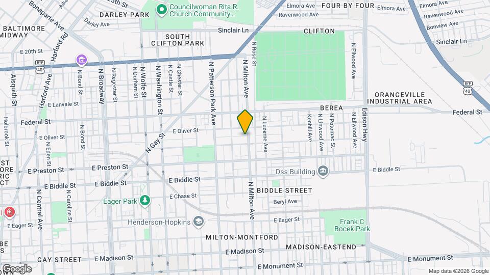 1416 N Milton Ave Map and Location Details