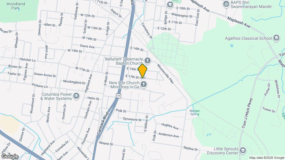 400 E 17th St Map and Location Details