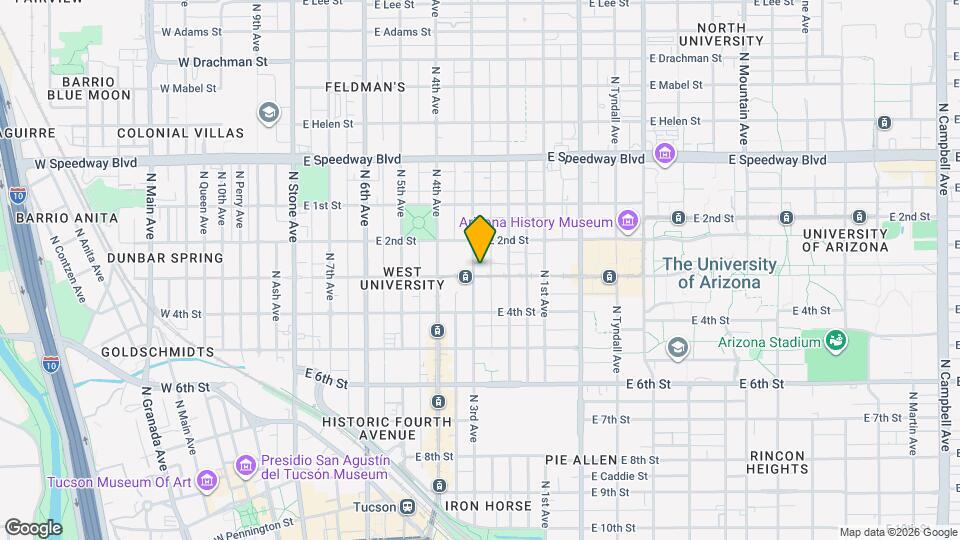 503 E University Blvd Map and Location Details