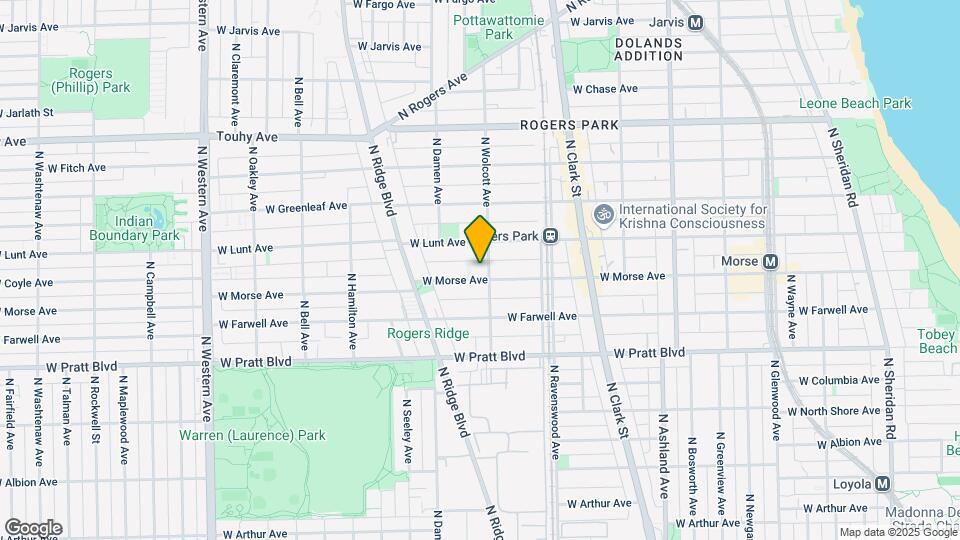 6942 N Wolcott Ave Map and Location Details