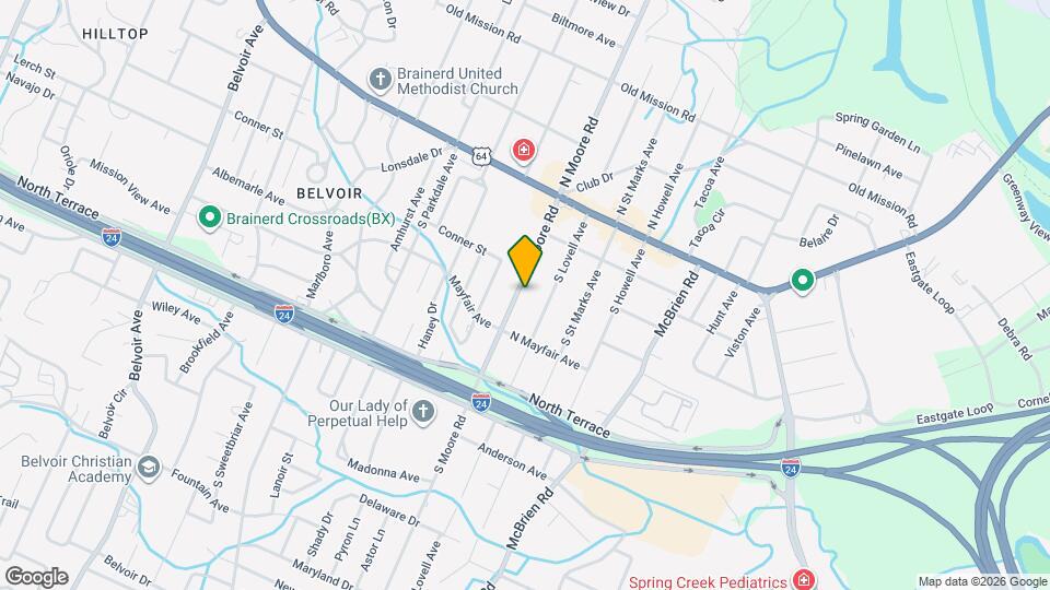 204 S Moore Rd Map and Location Details
