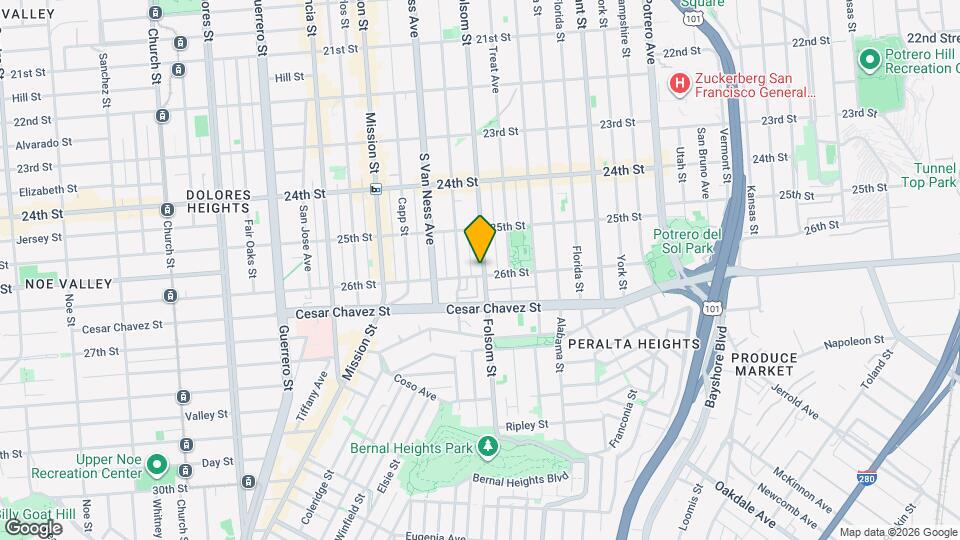 2994 Folsom St-Unit -2994 Folsom Map and Location Details