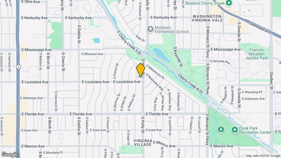 1285 S Holly St Map and Location Details