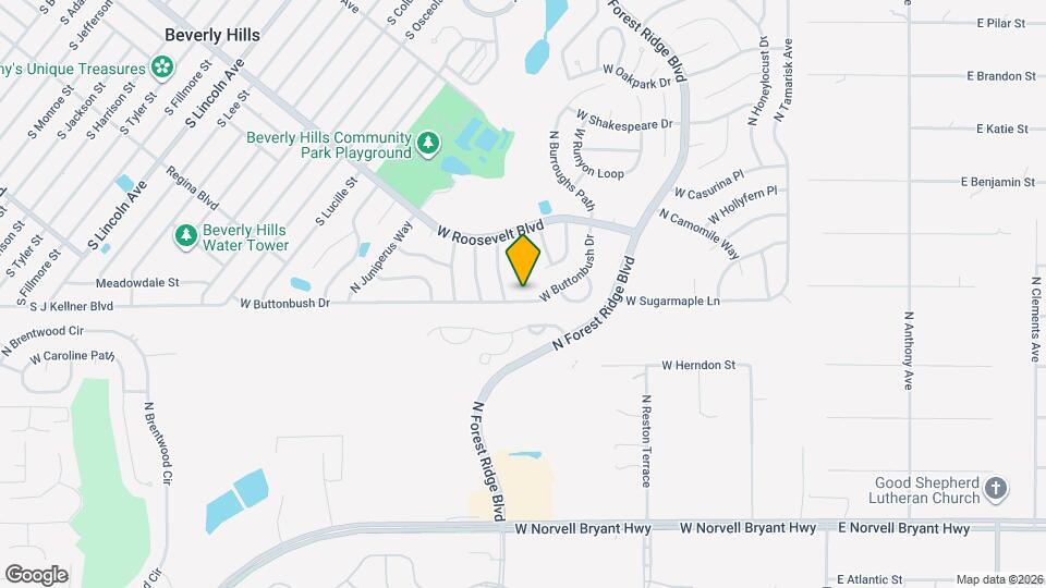 653 W Buttonbush Dr Map and Location Details