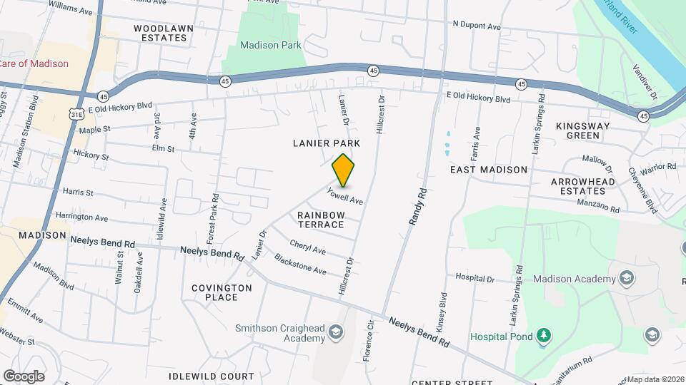 705 Yowell Ave Mapa y Detalles de la Ubicación