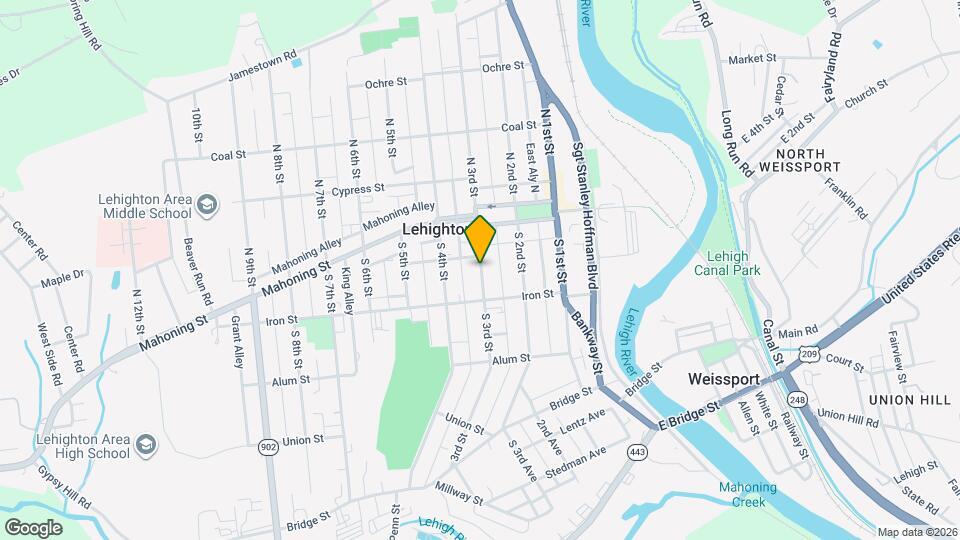 156 S Third Street Lehighton Map and Location Details