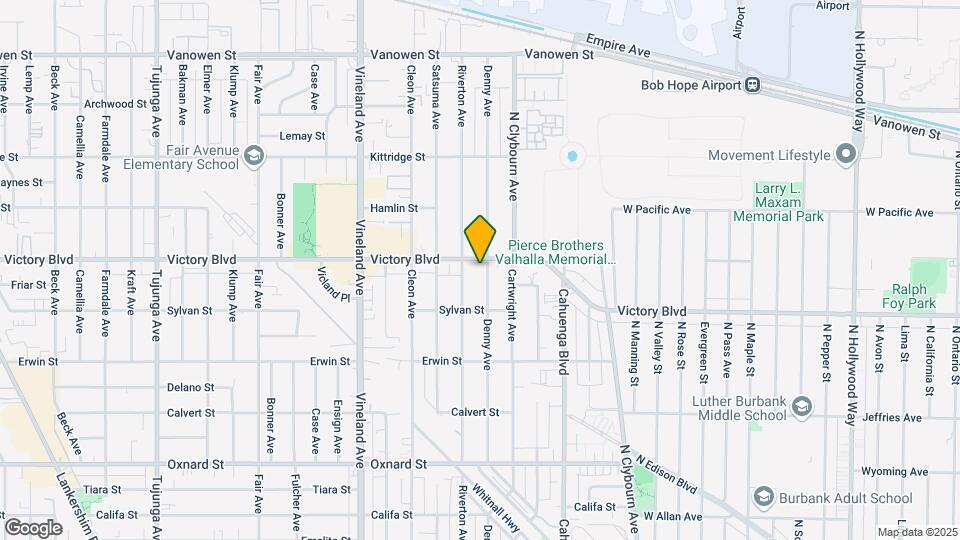 6345 Denny Ave Map and Location Details