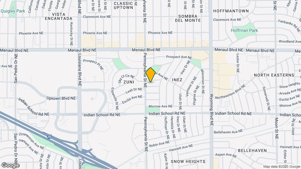 7711 Pennsylvania Pl NE Map and Location Details