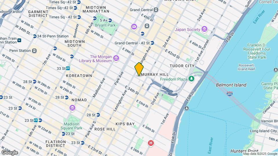 145 E 36th St Map and Location Details