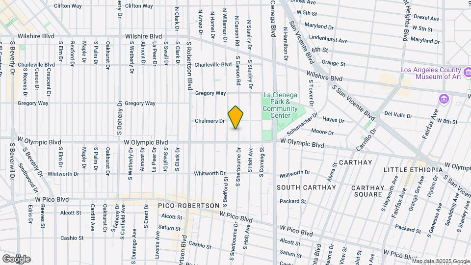 925 S Sherbourne Dr Mapa y Detalles de la Ubicación