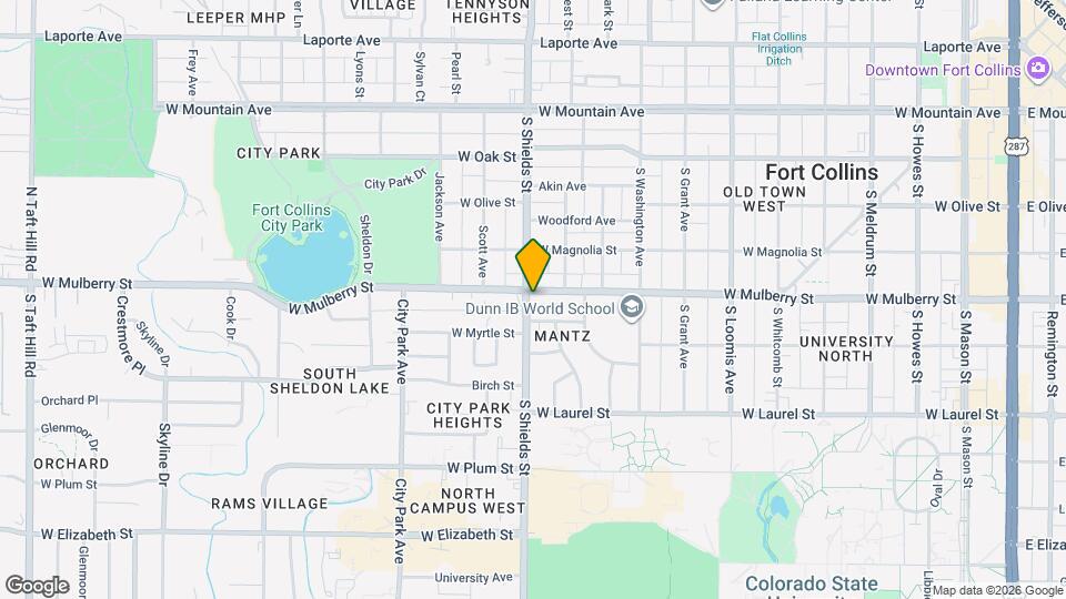 1025 W Mulberry St Map and Location Details