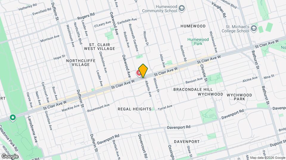 915 St Clair Ave W Map and Location Details