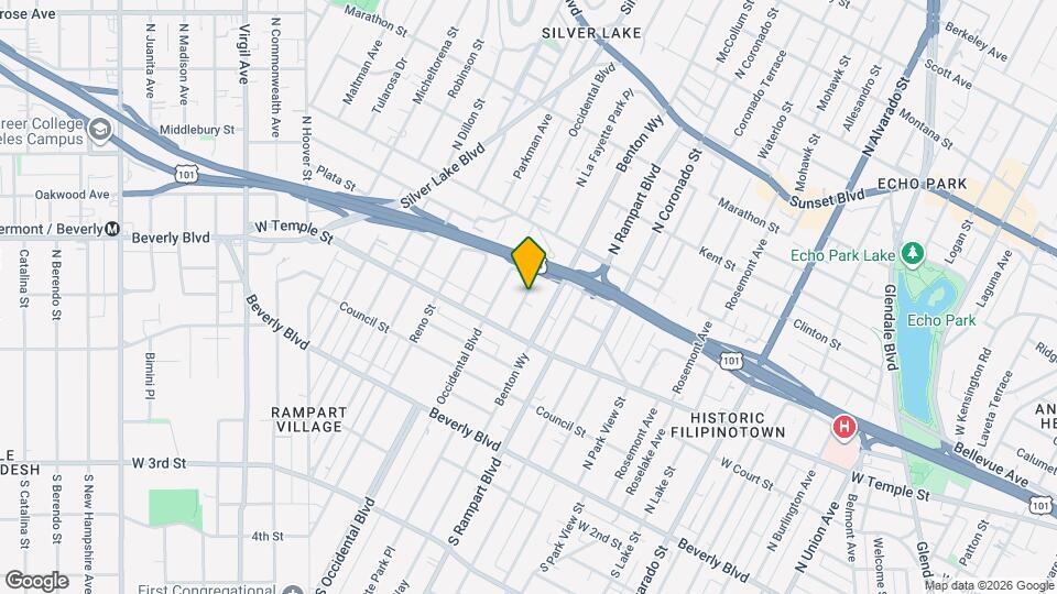 340 N La Fayette Park Pl Map and Location Details