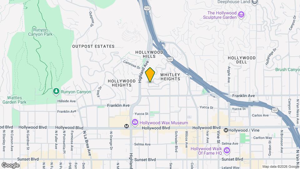 2002 N Las Palmas Ave Map and Location Details