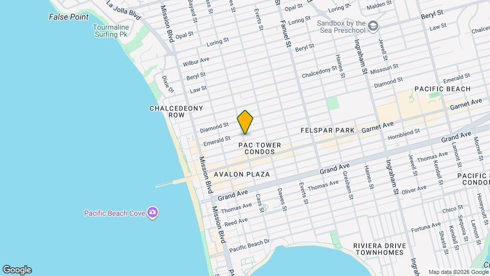 1036 Felspar St Map and Location Details