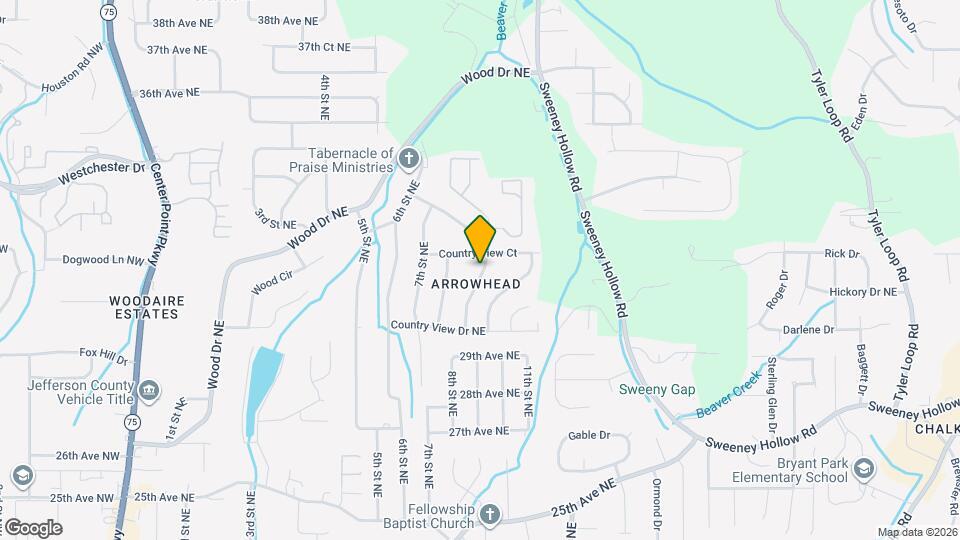 2836 Creek Ln NE Map and Location Details