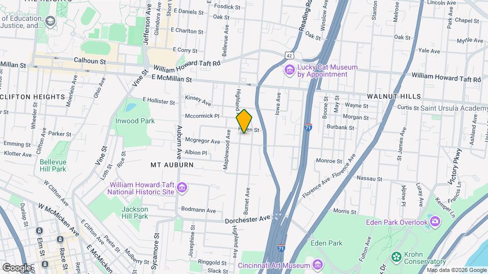 2308 Highland Ave Map and Location Details