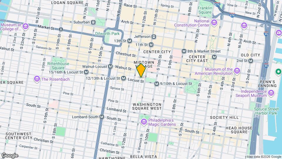 1111 Locust St, Unit 4D Map and Location Details