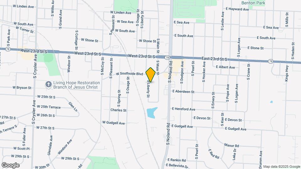 1329 S Liberty St Map and Location Details