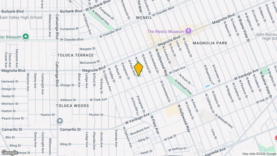 828 N Pass Ave Mapa y Detalles de la Ubicación