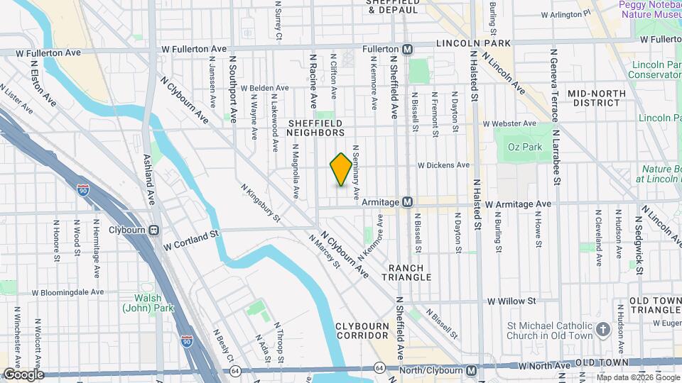 2023 N Clifton Ave, Unit 2f Map and Location Details