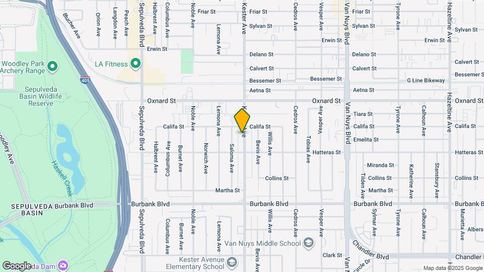 5839 Kester Ave Map and Location Details