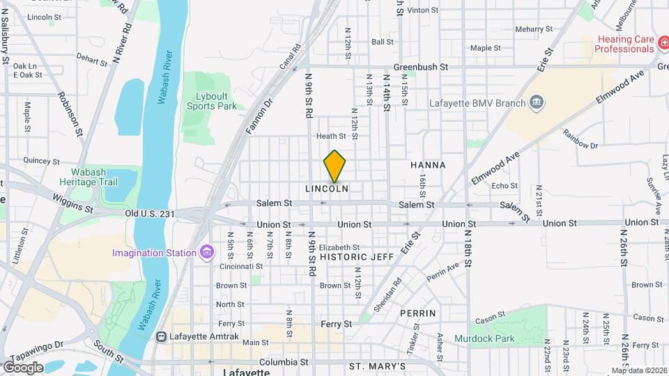 921 N 10th St Map and Location Details