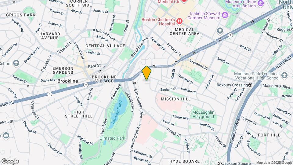 1 Parker Hill Ter, Unit 1 Map and Location Details