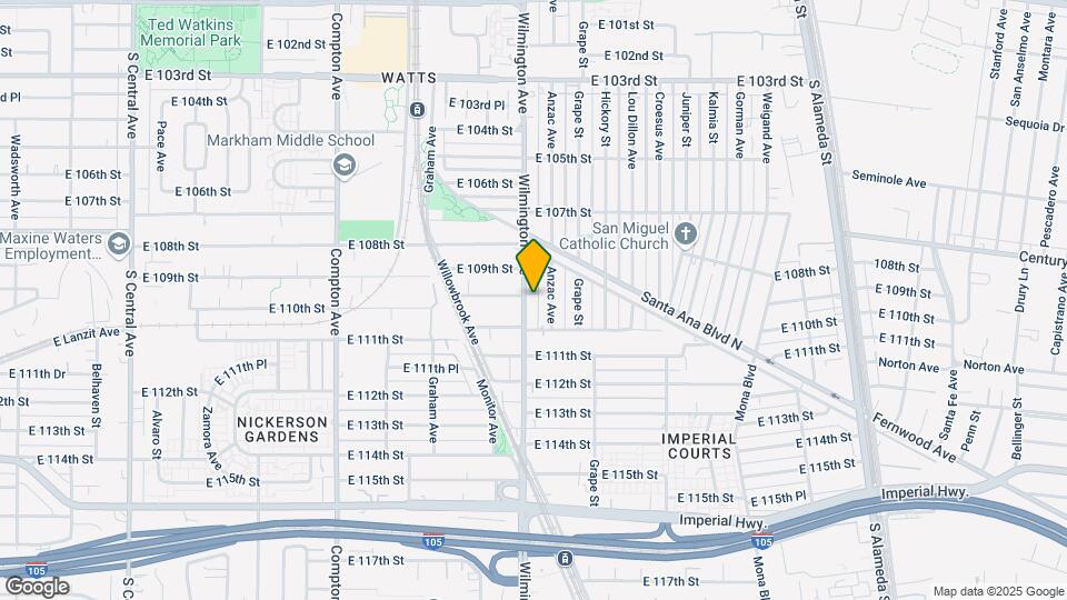 10952 Wilmington Ave Map and Location Details