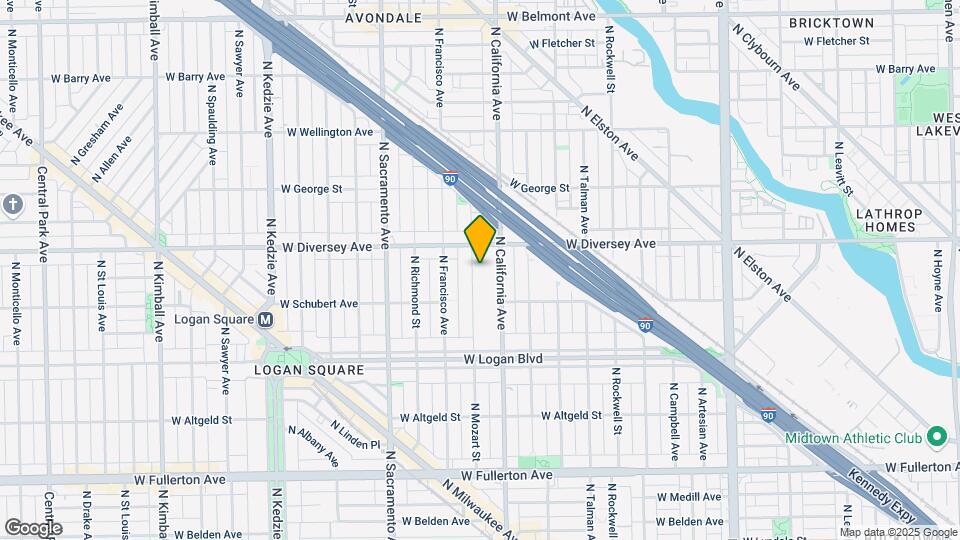 2733 N Mozart St Map and Location Details