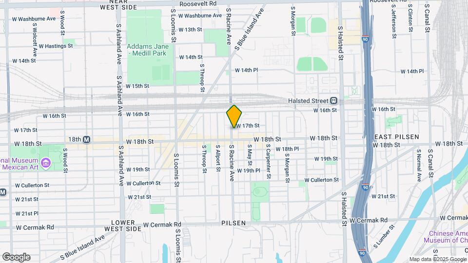 1707-1709 S Racine Ave Mapa y Detalles de la Ubicación