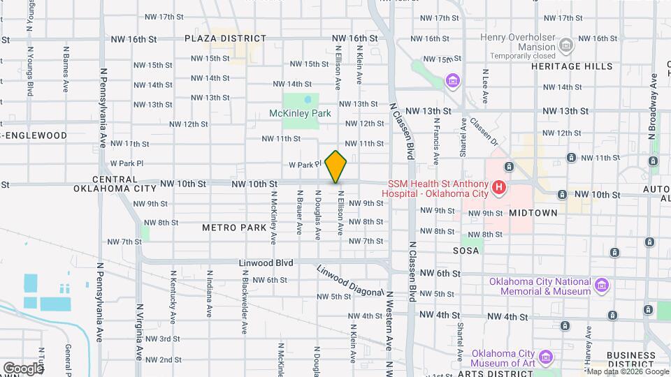1304 NW 10th St Map and Location Details