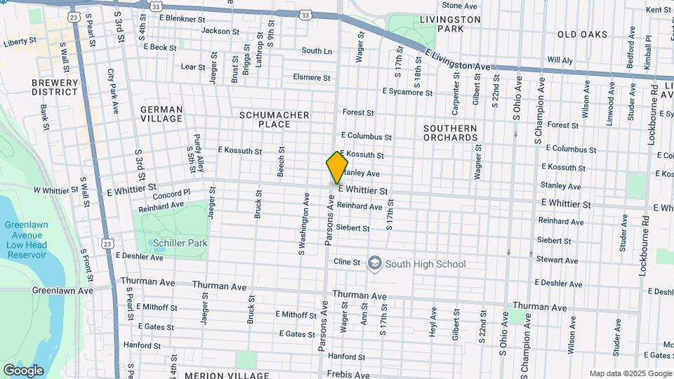 531 E Whittier St Map and Location Details