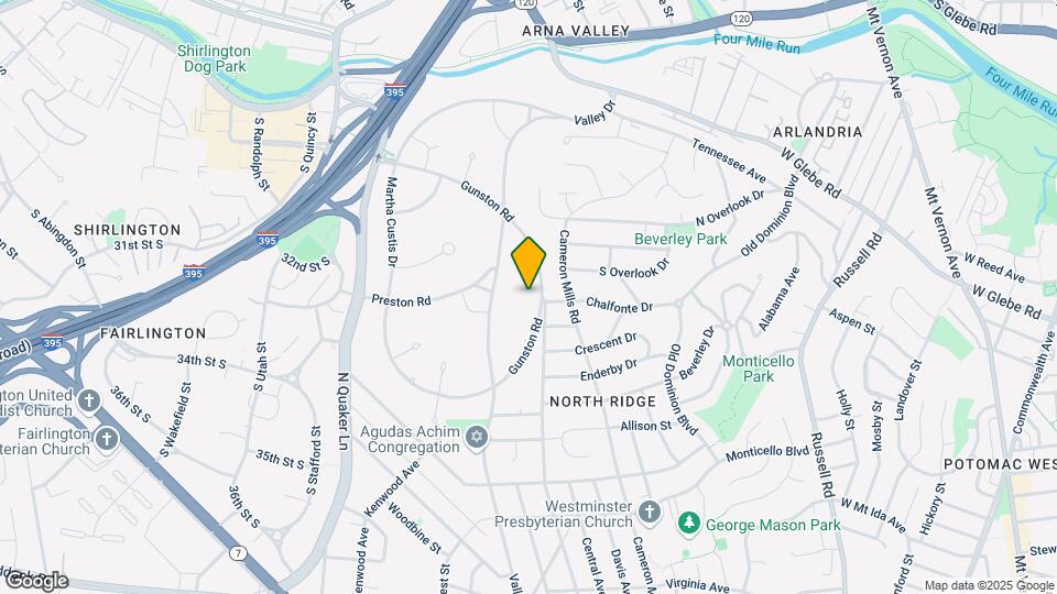 3408 Gunston Rd Map and Location Details