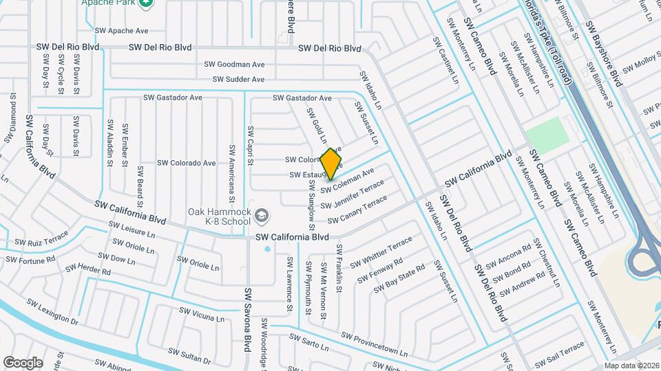 1061 SW Coleman Ave Map and Location Details