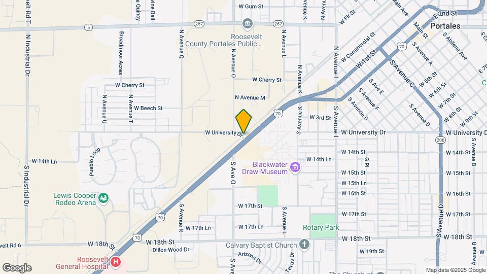 1906 W University Dr Map and Location Details
