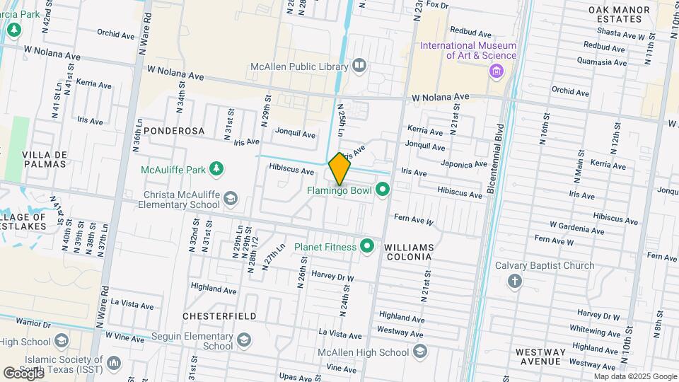 2501 Hibiscus Ave Map and Location Details
