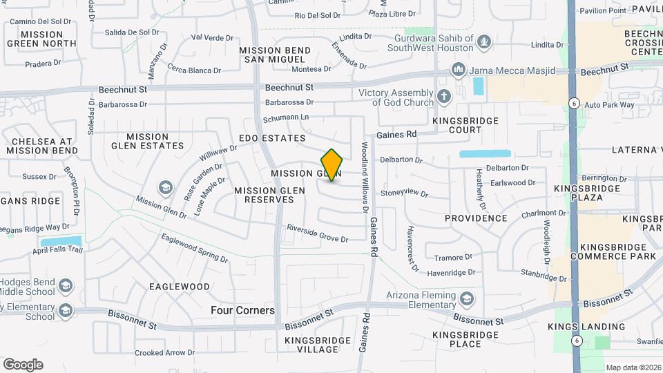 15503 Town Green Dr Map and Location Details