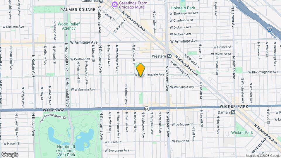 1740 N Maplewood Ave. Map and Location Details
